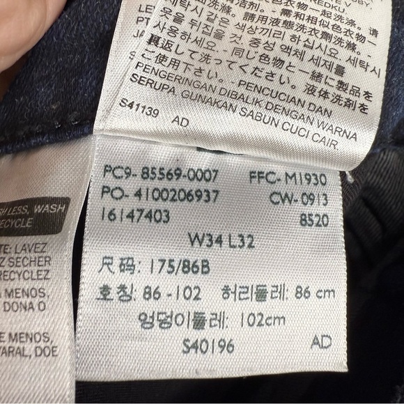 Levi's 569 Dark Blue Loose Straight Fit Jeans Jeans Size 34W 32L GUC - Picture 7 of 7